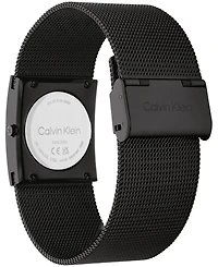 Calvin Klein Women's Ck Pulse Black Ionic Plated Mesh Bracelet Watch, 26.4mm