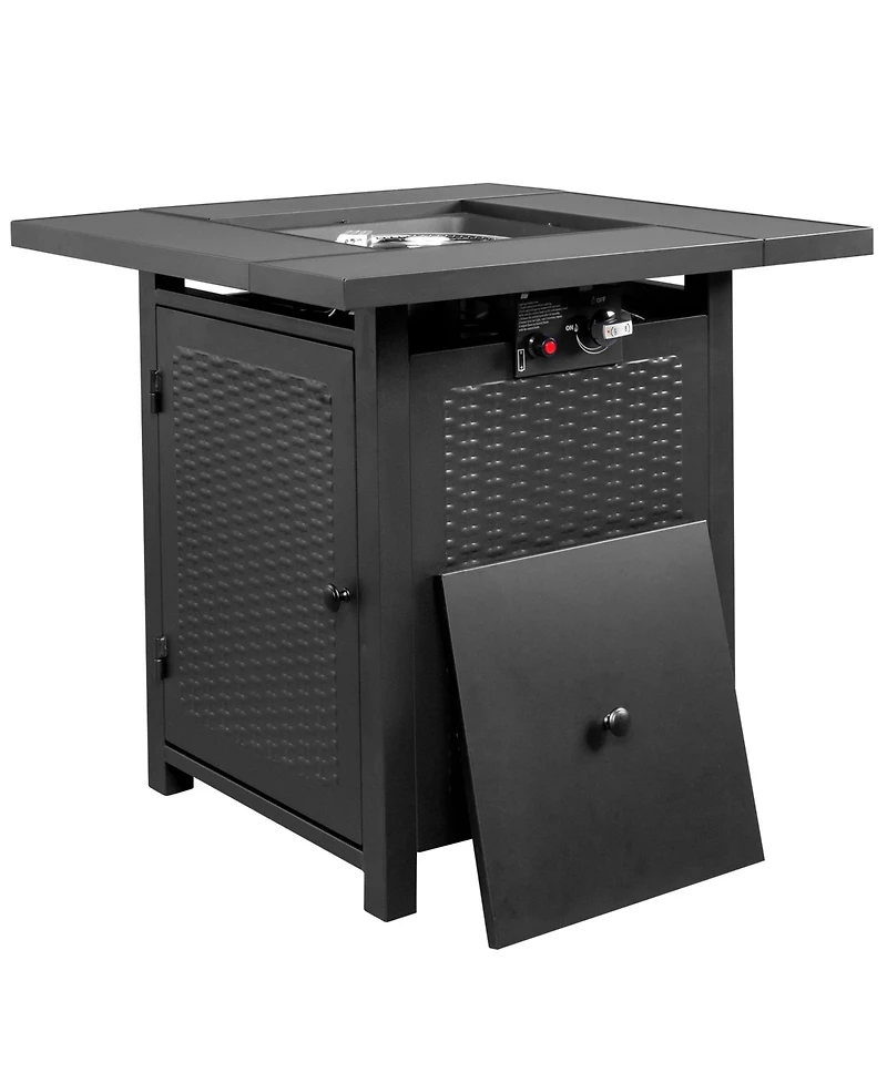 Slickblue Fire Table,50000 Btu Gas Firepit with Volcanic Stone