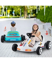12V Kids Electric Go Kart 7AH Battery Powered Ride on Race Toy with Remote Control