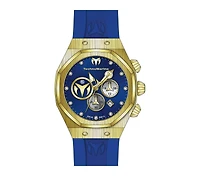Technomarine Men's Tm-520003 Reef Quartz Chronograph Blue, Silver, Gold Dial Watch