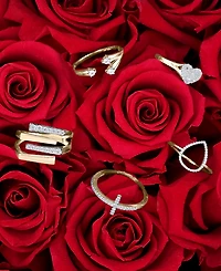 Diamond Heart Cluster Ring (1/6 ct. t.w.) 10k Gold, Created for Macy's