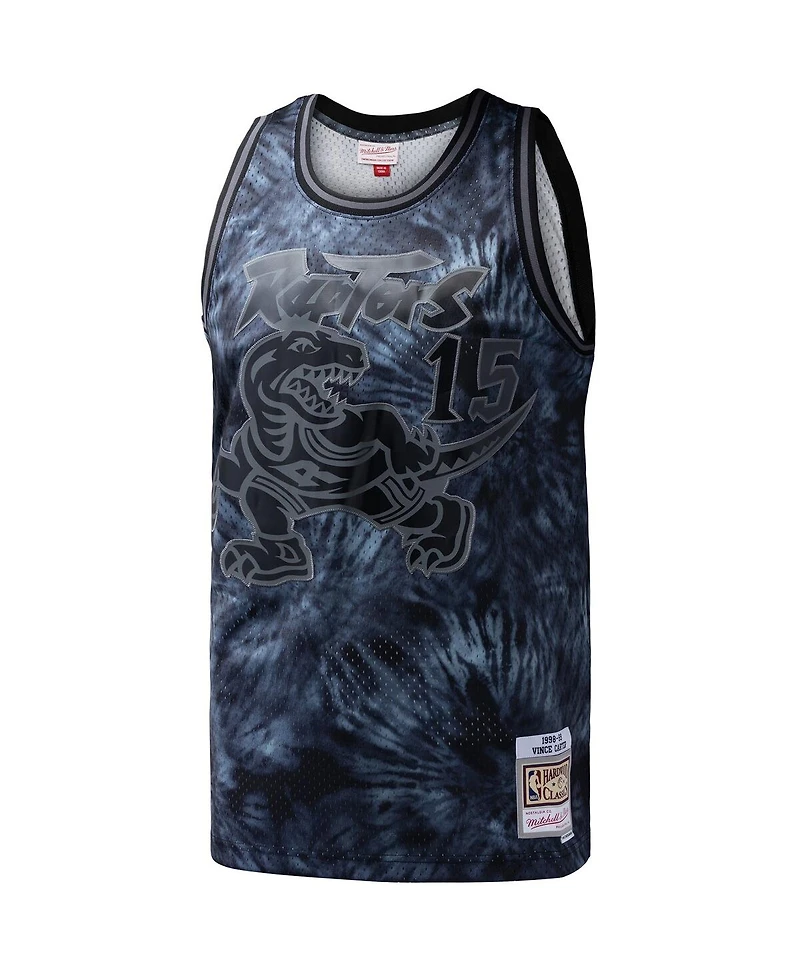 Mitchell & Ness Men's Vince Carter Black Toronto Raptors Hardwood Classics 1998/99 Tie-Dye Swingman Jersey