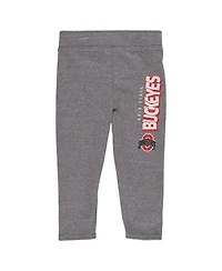 Outerstuff Girls Toddler Ohio State Buckeyes Clubhouse Pullover Hoodie and Legging Set