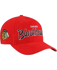 '47 Brand Men's Red Chicago Blackhawks Crosstown Corduroy Hitch Adjustable Hat