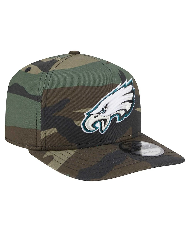 New Era Men's Camo Philadelphia Eagles Woodsy 9FIFTY Snapback Hat