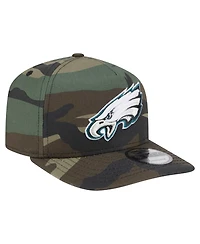 New Era Men's Camo Philadelphia Eagles Woodsy 9FIFTY Snapback Hat
