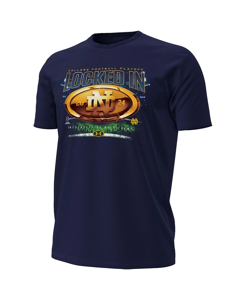 Under Armour Men's Navy Notre Dame Fighting Irish 2024 College Football Playoff Locked in T-Shirt
