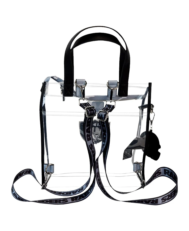 Loungefly Las Vegas Raiders Clear Convertible Backpack Tote Bag