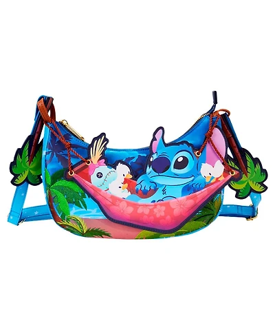 Loungefly Lilo and Stitch Camping Cuties Hammock Crossbody Handbag