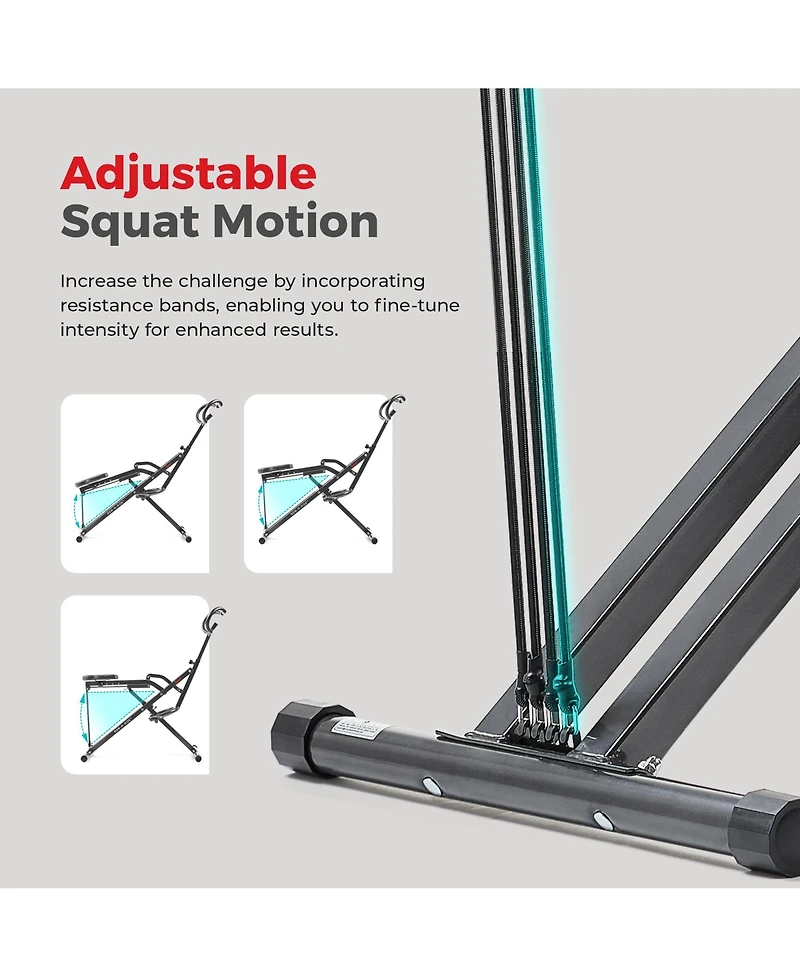 Sunny Health & Fitness Upright Row-n-Ride Plus Assisted Squat Machine