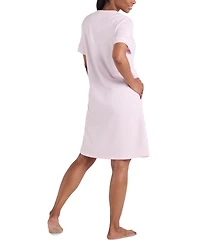 Miss Elaine Women's Short-Sleeve Zip-Front Robe