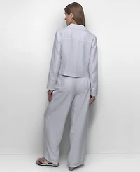 Dkny Women's Zipper Detailed Crinkle Jacket