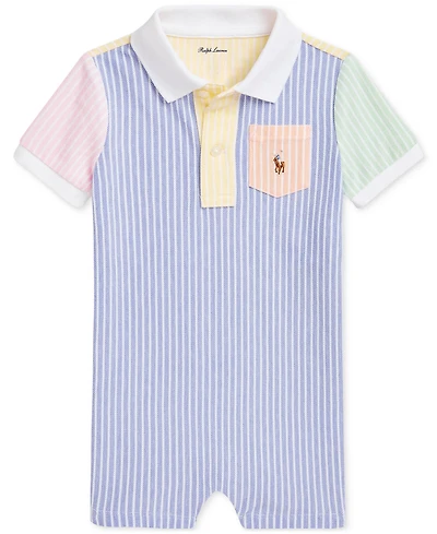 Polo Ralph Lauren Baby Boys Striped Mesh Shortall