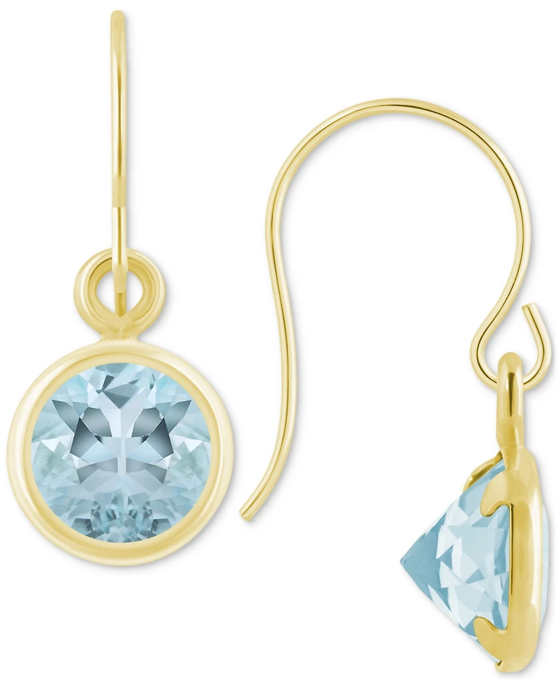 Macy's Created Sapphire Oval Stud Earrings (1-1/2 ct. t.w.) 10k Yellow Gold (Also Additional Gemstones)