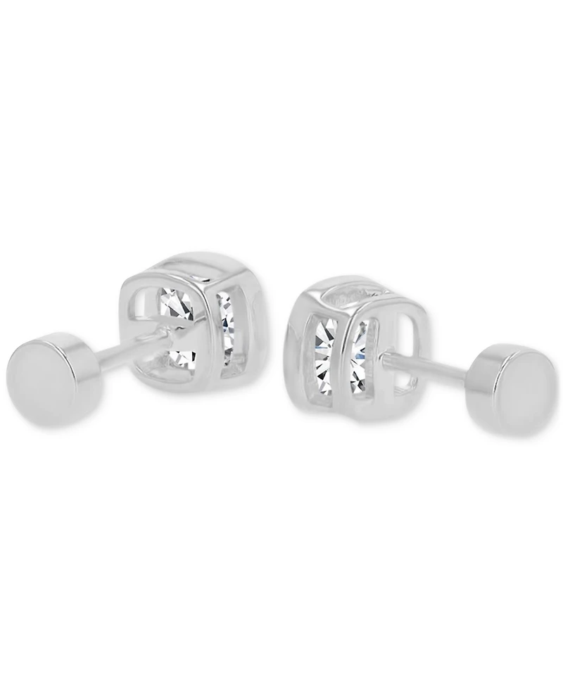 Cubic Zirconia Cushion-Cut Stud Earrings (2-1/2 ct. t.w.) in 14k Gold-Plated Sterling Silver