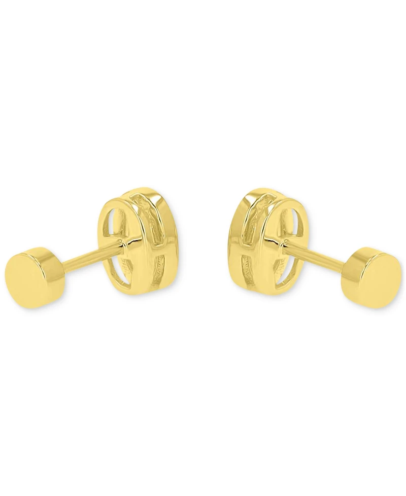 Cubic Zirconia Oval Stud Earrings (1-3/8 ct. t.w.) 14k Gold-Plated Sterling Silver