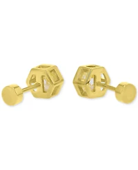 Cubic Zirconia Hexagon Stud Earrings (1-1/4 ct. t.w.) 14k Gold-Plated Sterling Silver