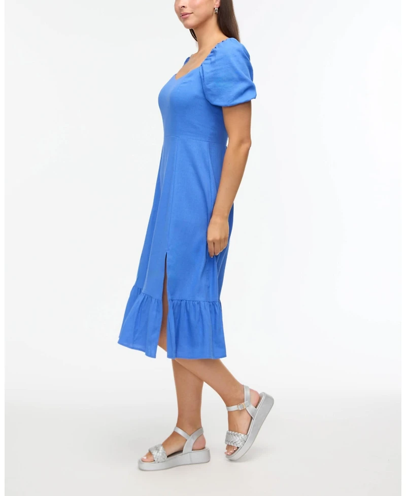 Ellen Tracy Women s Sweetheart Neckline Flounce Dress