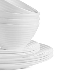 Arch Studio Opal Glass 12 Pc. Spiral Dinnerware Set, Exclusively at Macy's