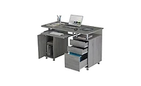 Workstation Desk with Drawers & Shelves – Functional Computer Desk for Organized Workspaces