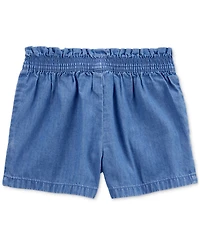 Carter's Toddler Girls Cotton Chambray Pull-On Shorts