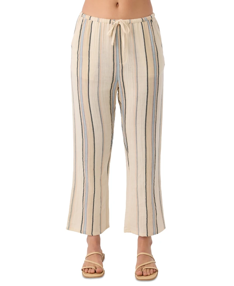 O'Neill Juniors' Brenda Cotton Gauze Striped Pants