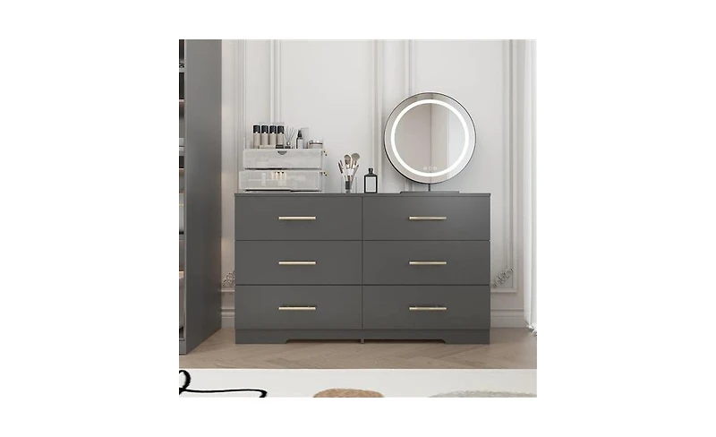 6-Drawer Dresser for Spacious and Organized Bedroom Storage