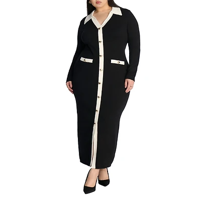 Eloquii Women's Sweetheart Sweater Dress