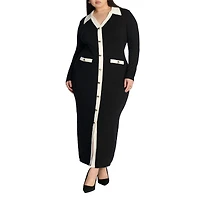 Eloquii Women's Sweetheart Sweater Dress