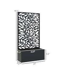 Outsunny Garden Box with Privacy Panel