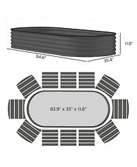 Outsunny 2PCS Raised Garden Bed, Beds for Gardening,
