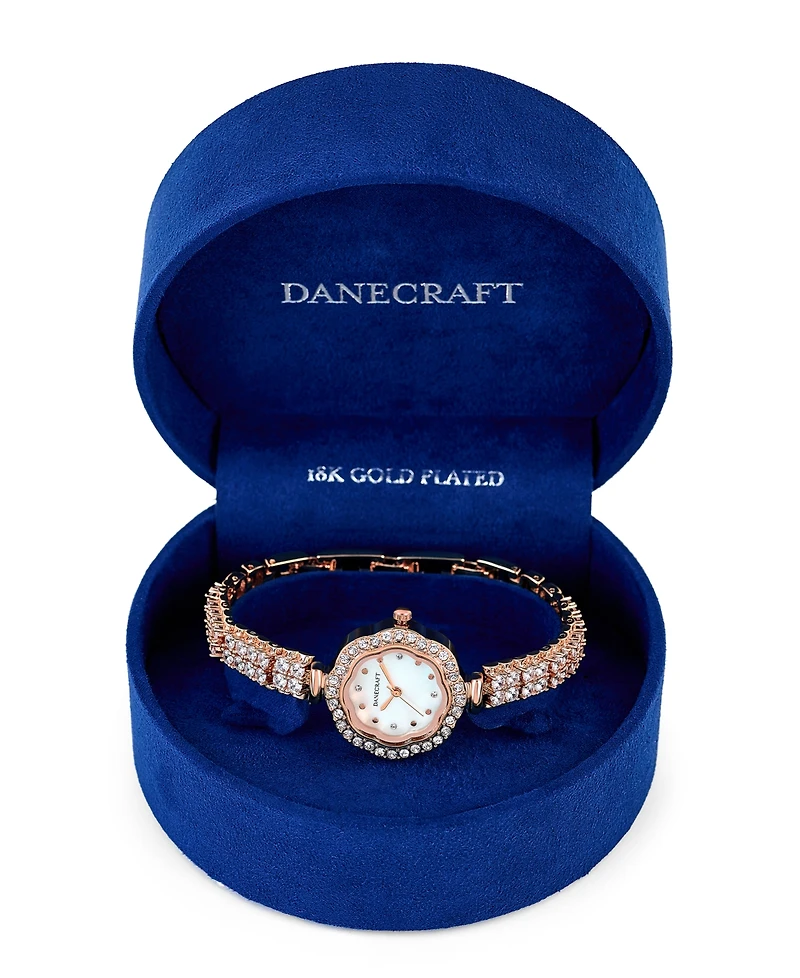 Danecraft Women's 18K Fine Rosegold Plated Analog Watch