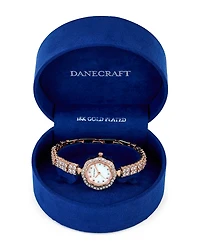 Danecraft Women's 18K Fine Rosegold Plated Analog Watch