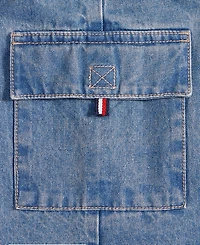 Tommy Hilfiger Big Girls Cotton Denim Wrap Cargo Skort
