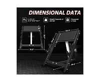 Mikolo Preacher Curl Bench, Seated Arm Isolated Barbell Dumbbell Bicep Station, Bicep Curl Machine with 2 Bar Holders for Home Gym