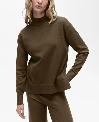 Mango Women's Perkins Neck Knitted Sweater