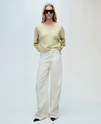 Mango Women's V-Neck Knit Sweater