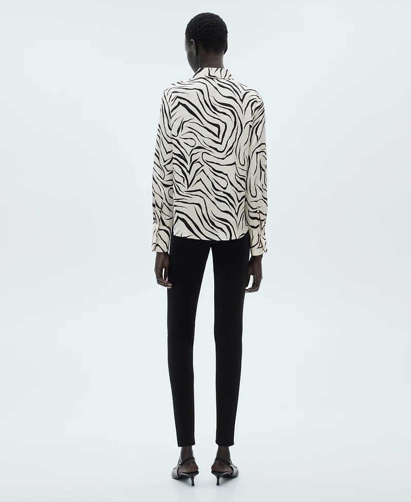 Mango Women's Satin Print Shirt