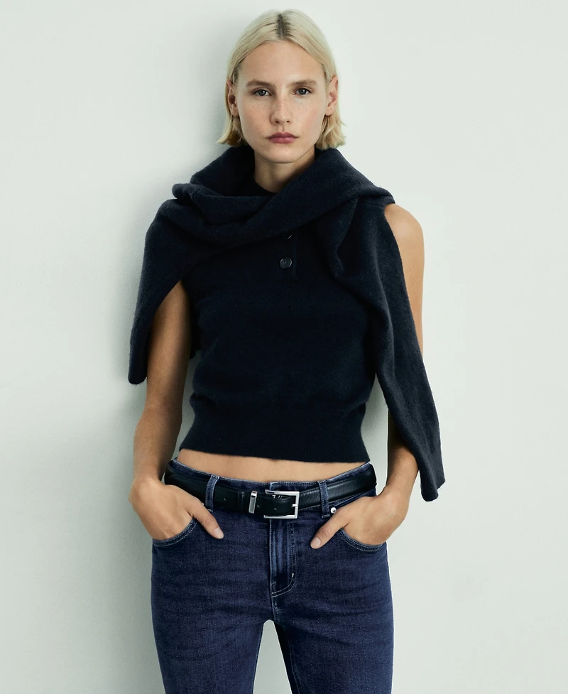 Mango Women's Crop Flared Jeans