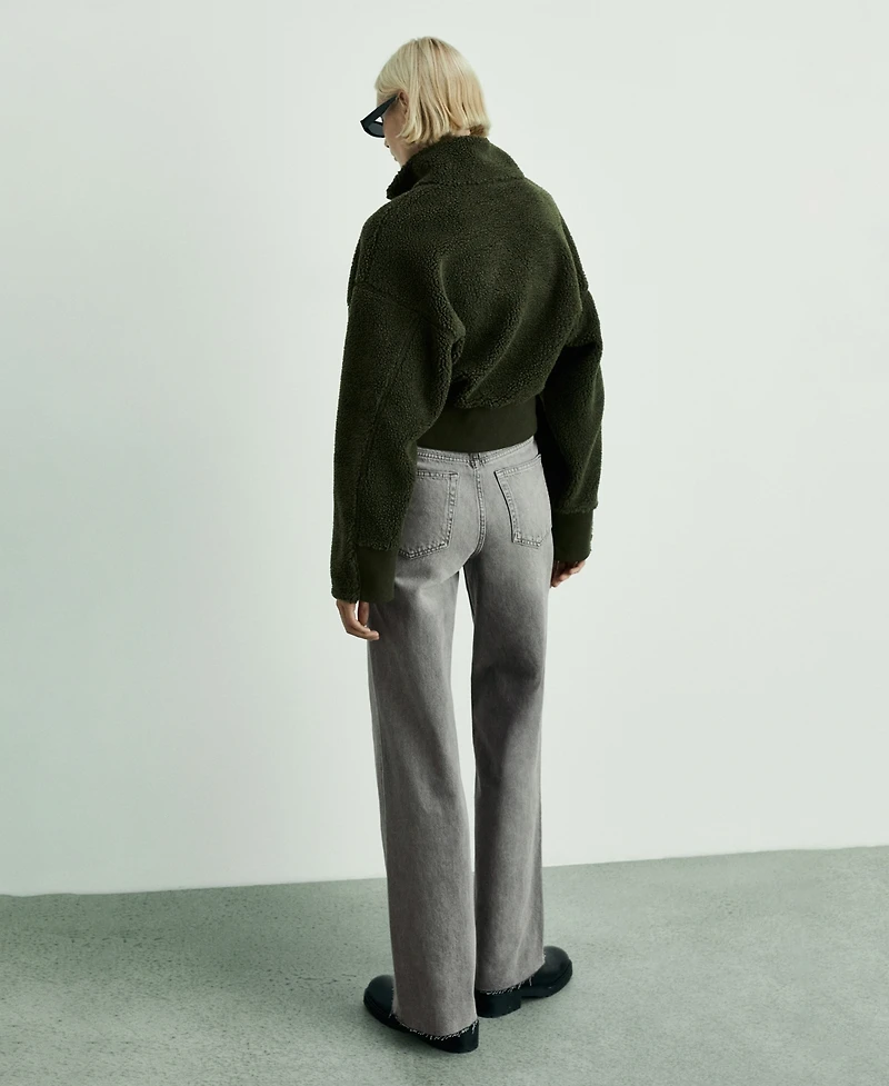 Mango Women's Danila Wide Leg High-Rise Jeans