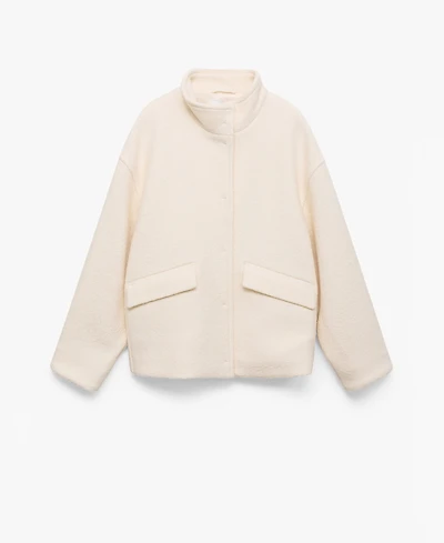 Mango Women's High Collar Wool Jacket