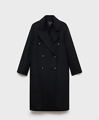 Mango Women's Handmade Oversized Wool Coat