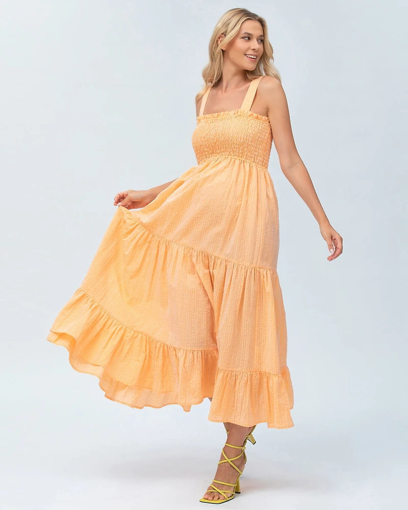 Pietro Brunelli Maternity Smock Tiered Maxi Dress Holly