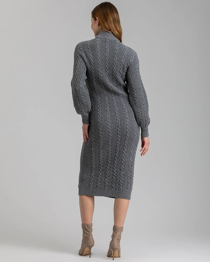 Pietro Brunelli Maternity Cable Knit Mock Neck Elettra Dress
