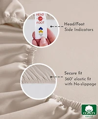 Deep Pocket King Fitted Sheet Only - Soft 100% Cotton Sateen