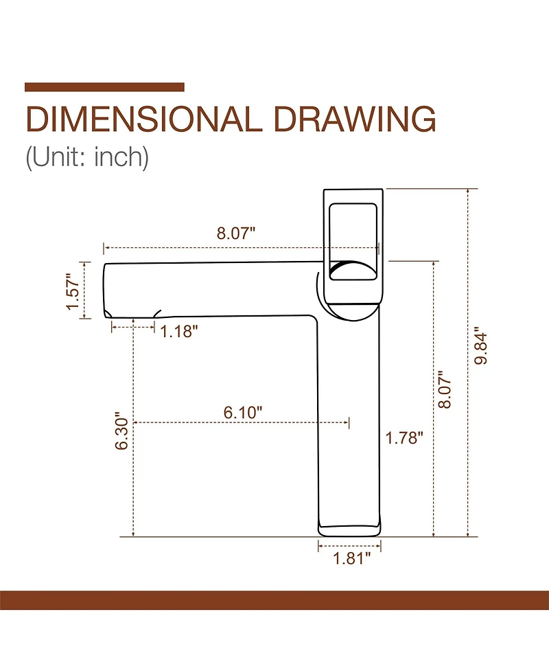 Single Hole Modern Bathroom Faucet Bathroom Sink Faucet
