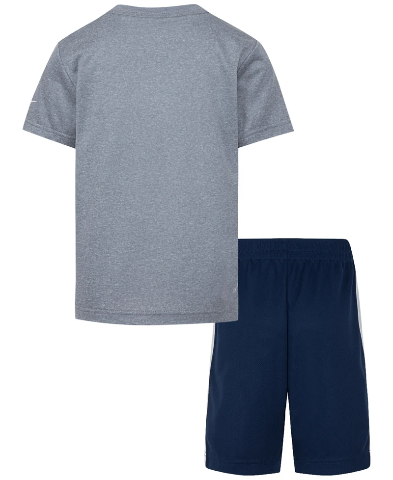 Nike Little Boys Dri-fit Swoosh T-Shirt & Shorts, 2 Piece Set