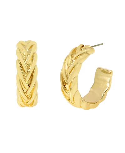 Steve Madden Woven Medium Hoop Earrings