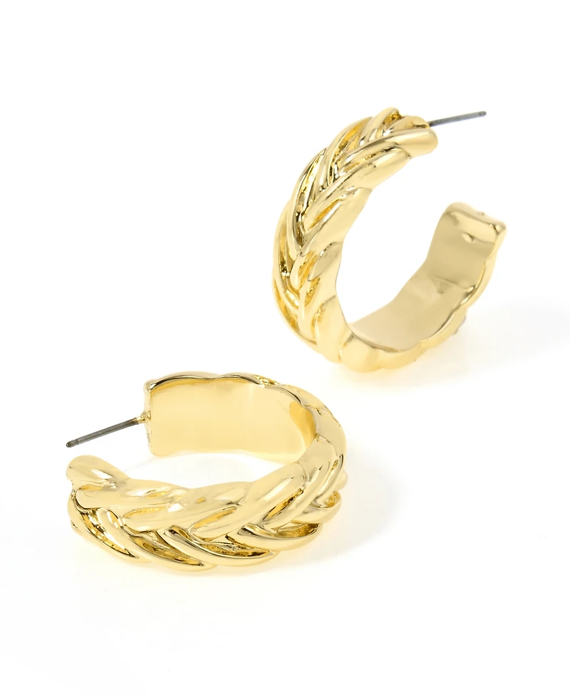 Steve Madden Woven Medium Hoop Earrings