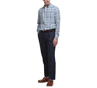 Barbour Men's Tailored-Fit Bridport Linen-Blend Plaid Shirt
